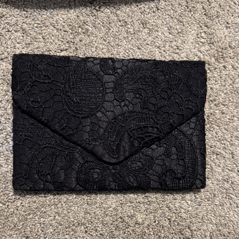 Source Unknown Black Lace Clutch